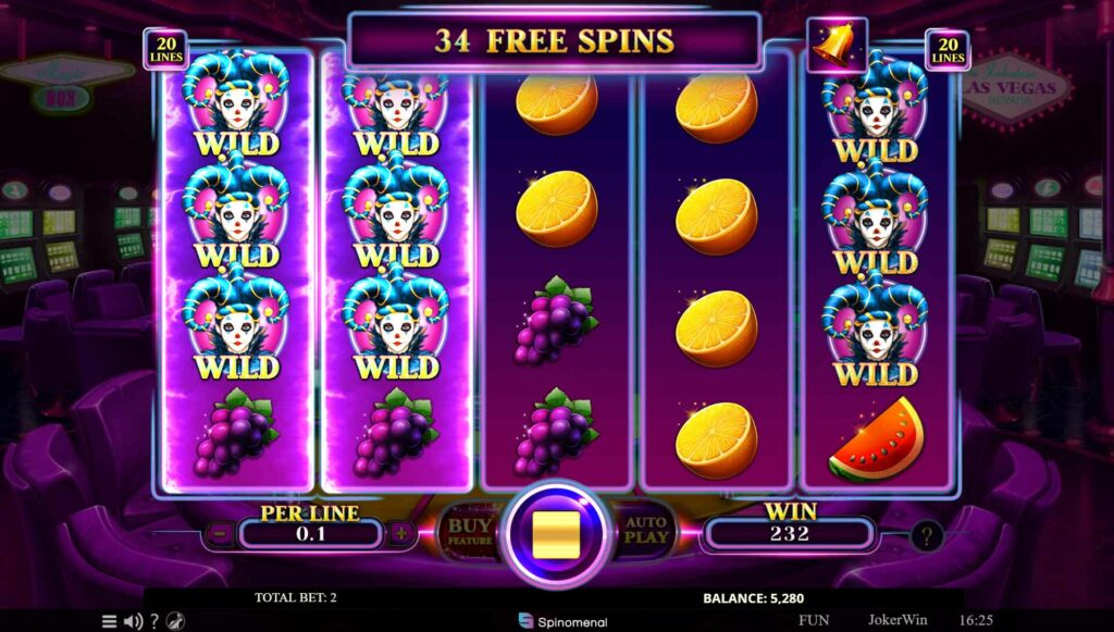 Game mechanics of Joker Win slot