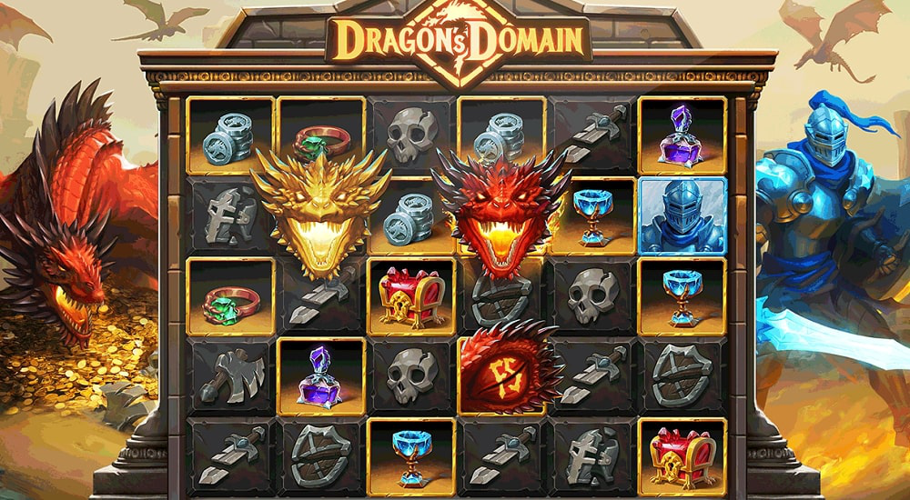 Máquina de slot Dragon's Domain da Hacksaw Gaming 